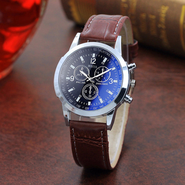 Fashion Blue Glass Belt Men&