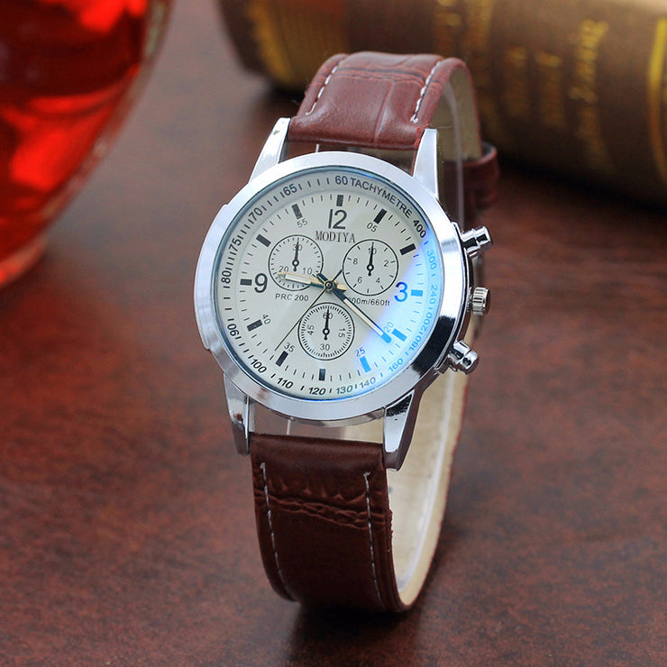 Fashion Blue Glass Belt Men&