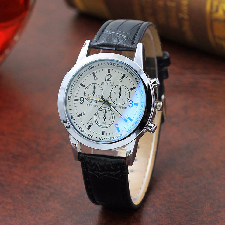 Fashion Blue Glass Belt Men&