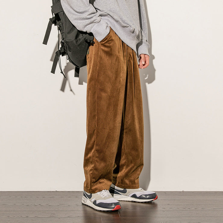 Casual Corduroy Trousers Japanese Men&