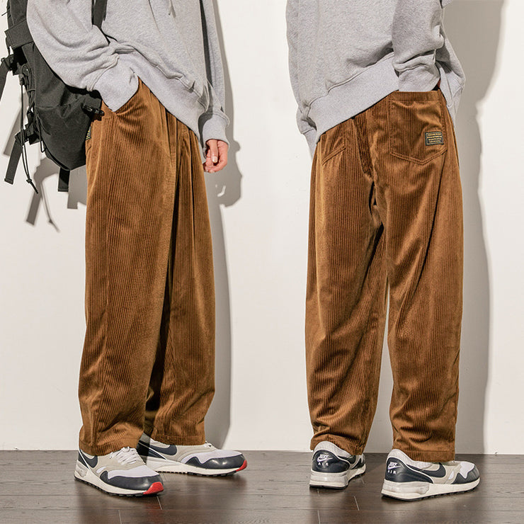 Casual Corduroy Trousers Japanese Men&