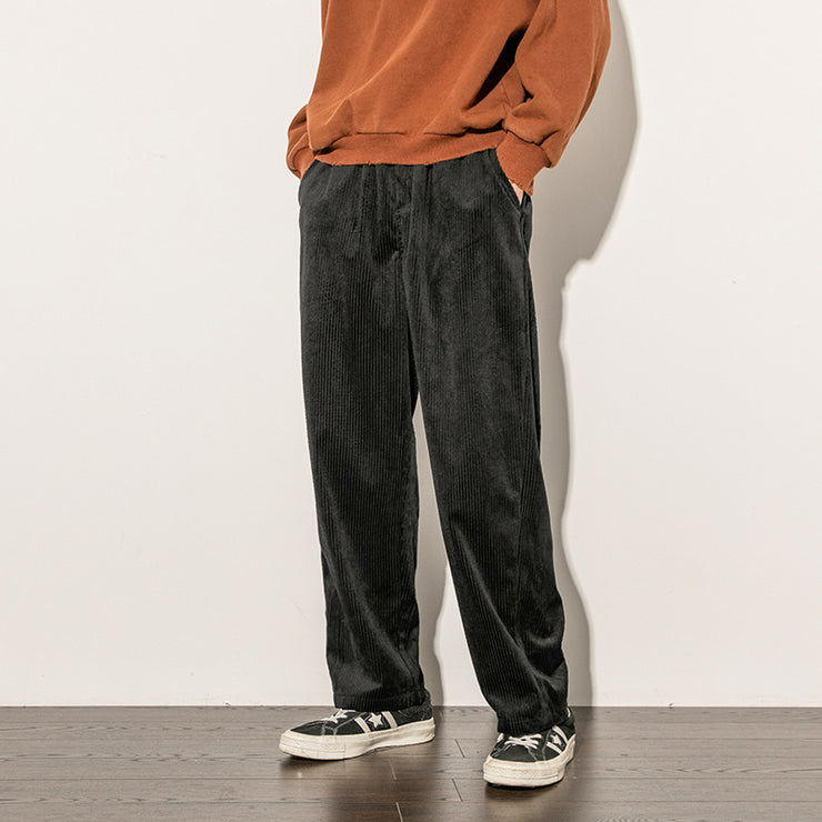 Casual Corduroy Trousers Japanese Men&