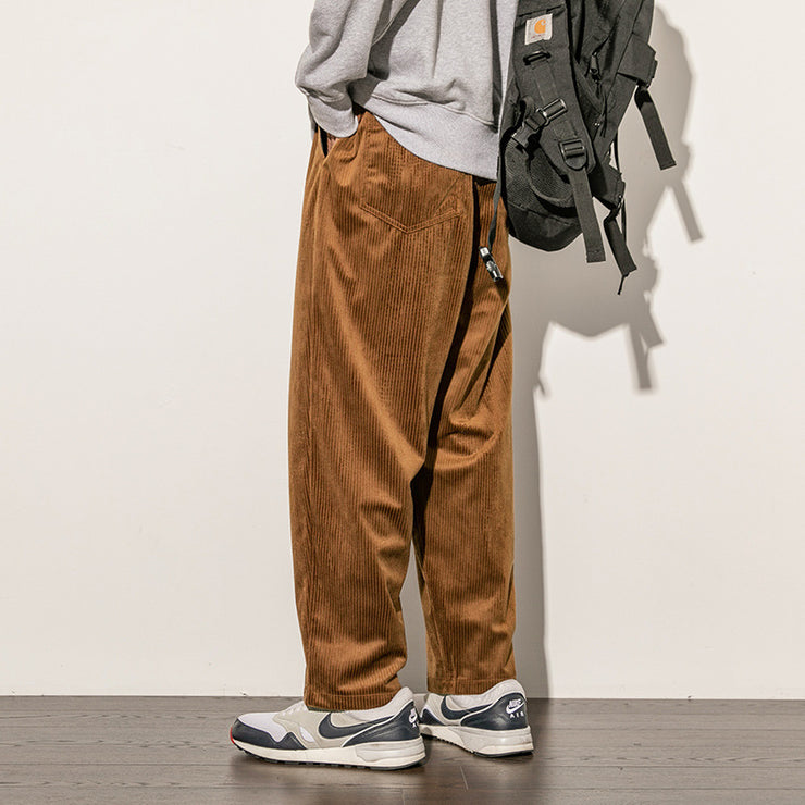 Casual Corduroy Trousers Japanese Men&