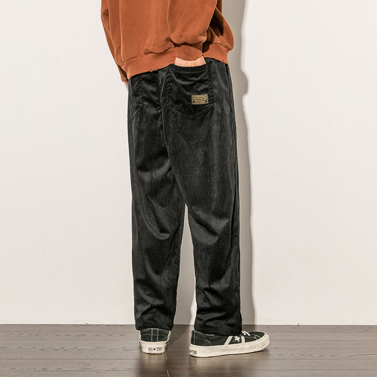 Casual Corduroy Trousers Japanese Men&