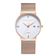 Ultra-thin diamond scale simple business men's sports quartz mesh with waterproof watch