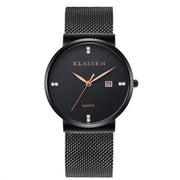 Ultra-thin diamond scale simple business men's sports quartz mesh with waterproof watch