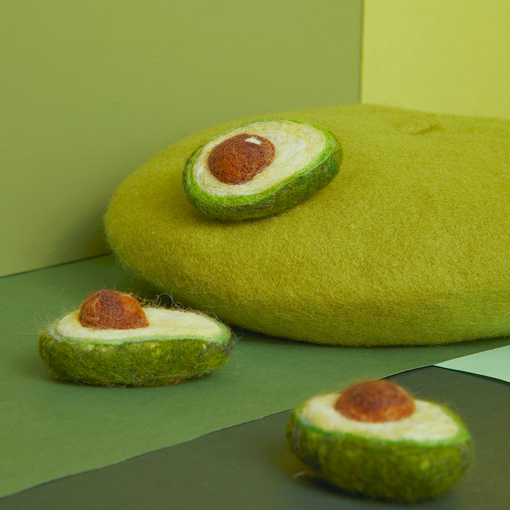 Autumn and winter wool felt beret bizarre fruit hat